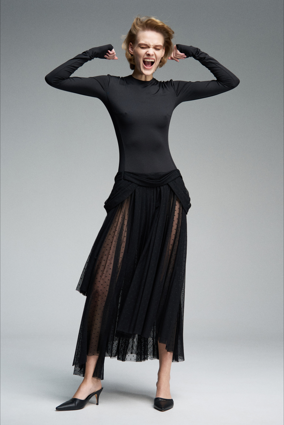 Платье с полупрозрачной юбкой Polka Dot, фото 2