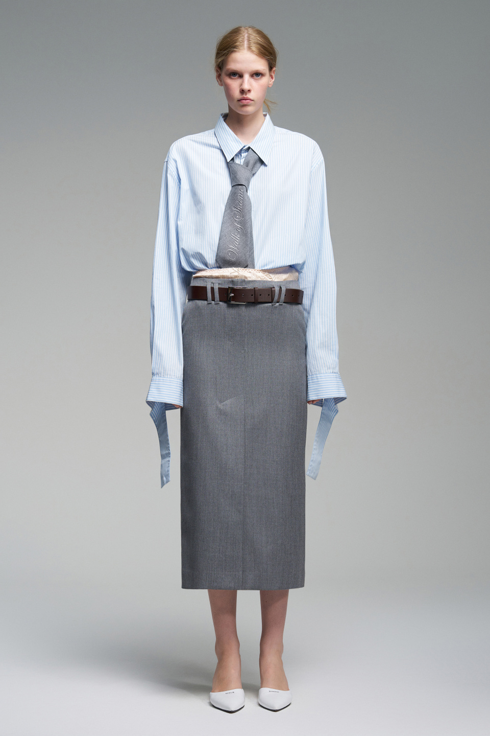 Юбка миди со шлицей спереди, фото 7