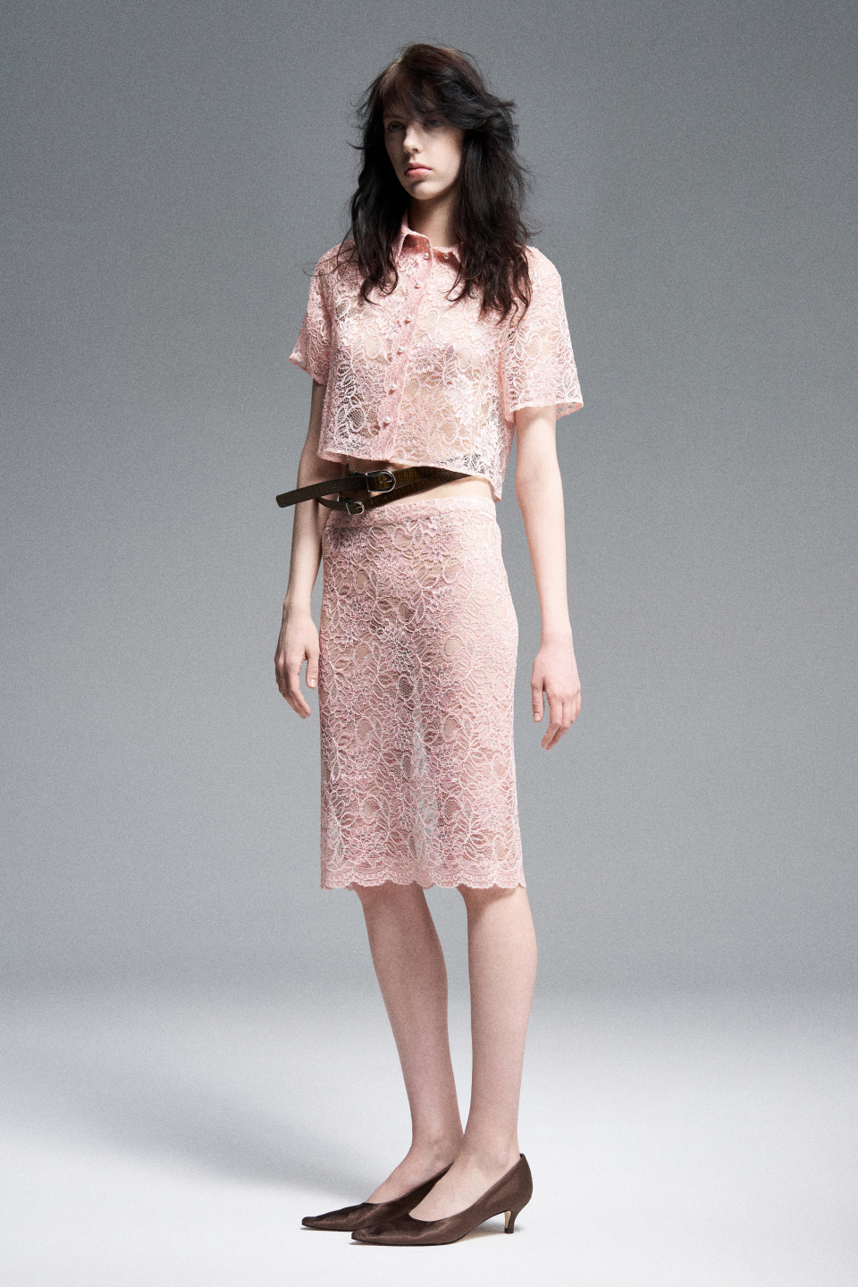 Кроп-рубашка из кружева, фото 4