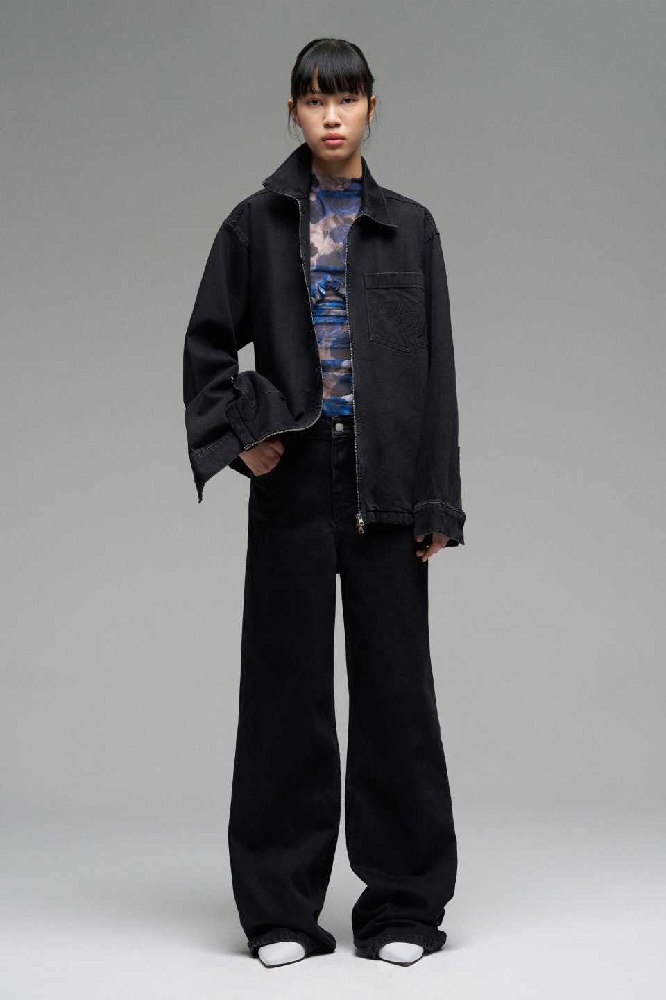 Прямые джинсы из плотного денима, фото 8