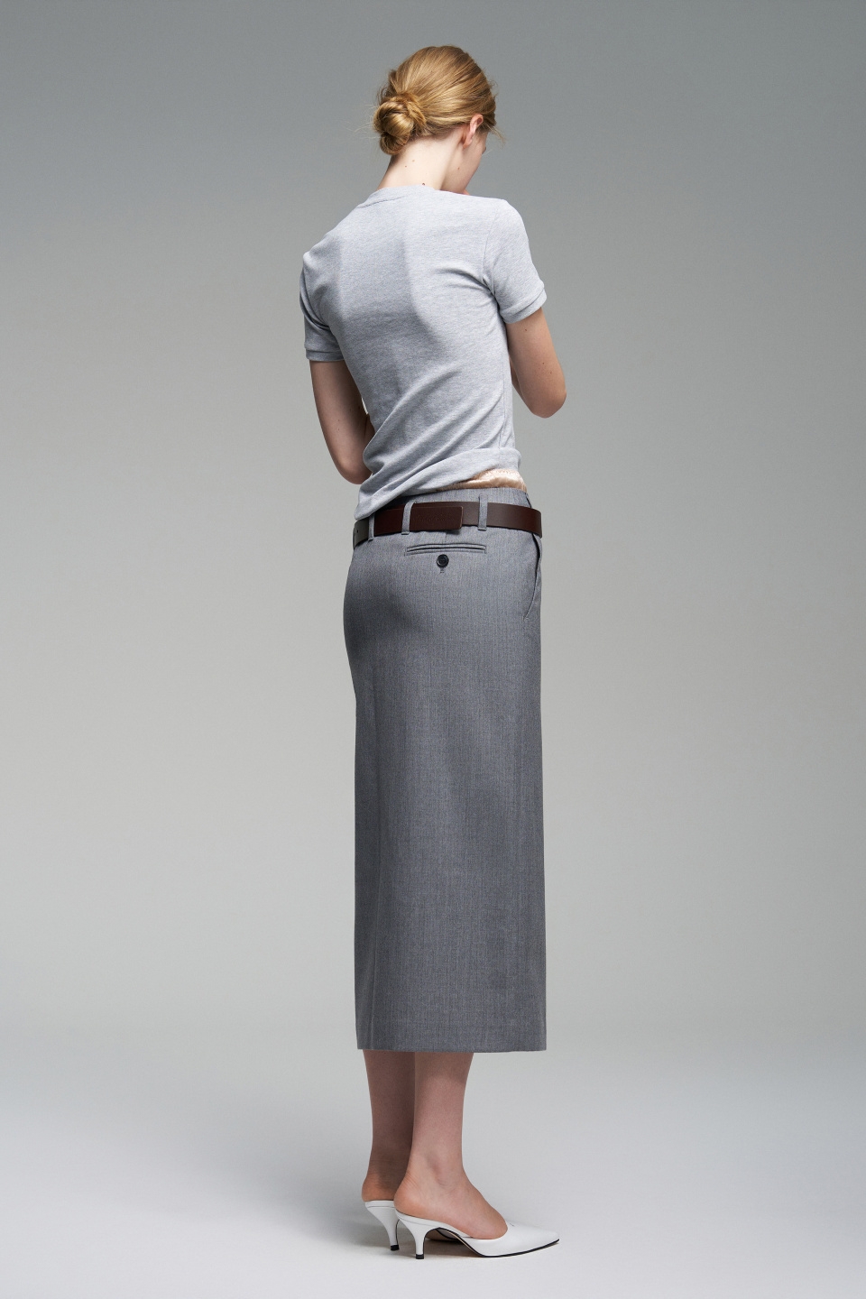 Юбка миди со шлицей спереди, фото 5