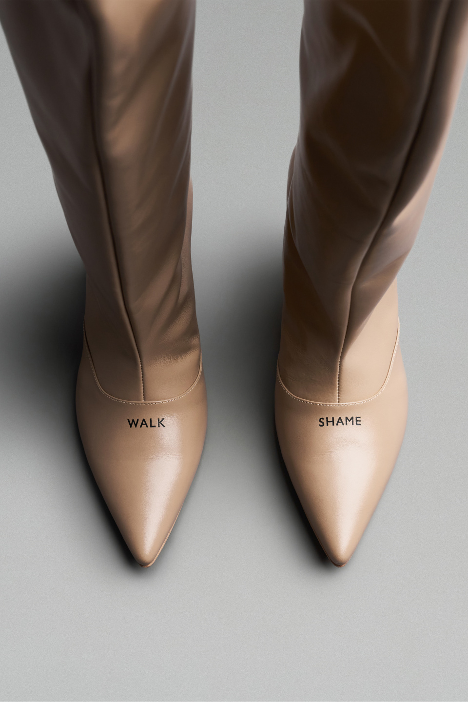 Бежевые высокие сапоги, фото 2