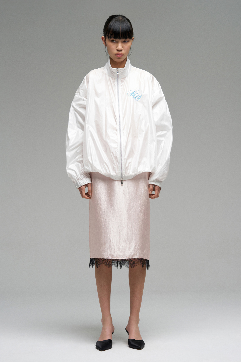 Бомбер из нейлона с вышивкой, фото 3