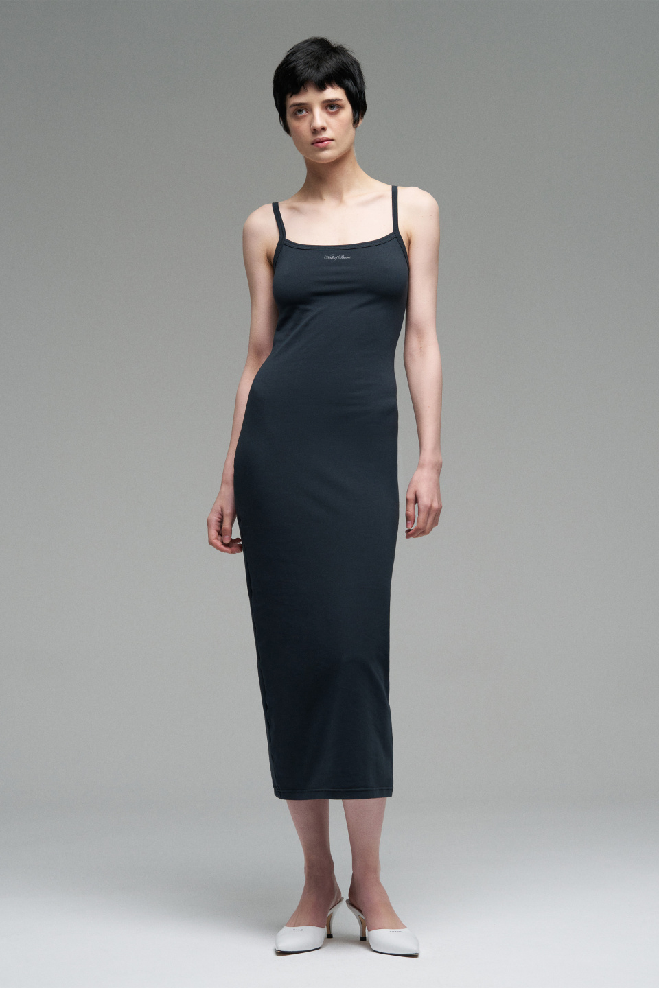 Трикотажное платье миди, фото 1