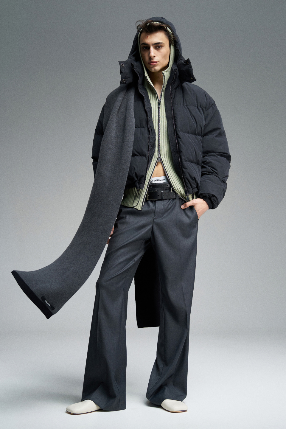 Вязаный двусторонний шарф, фото 3