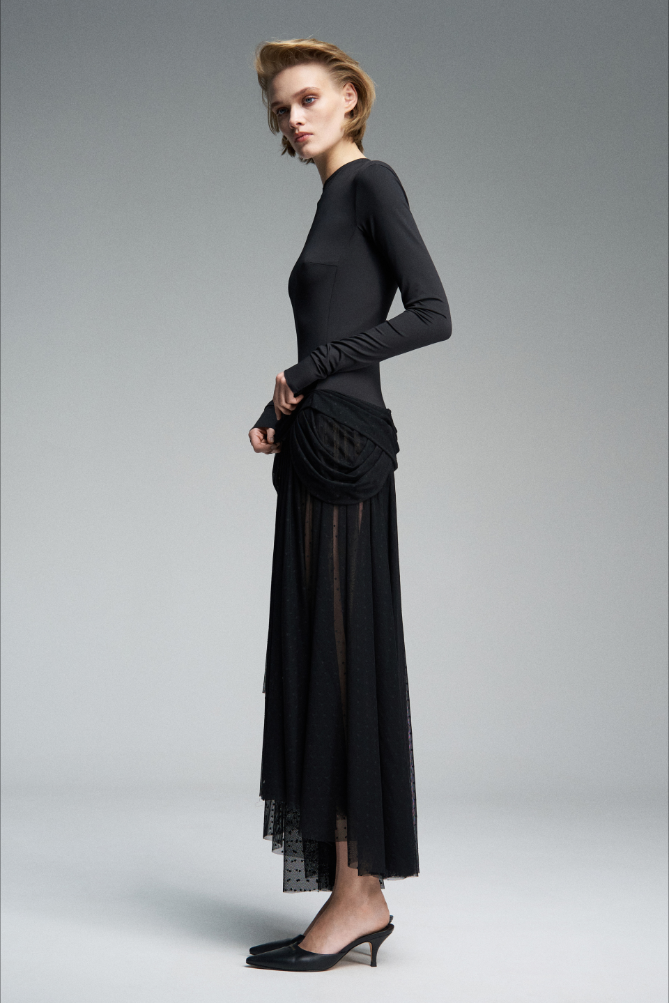 Платье с полупрозрачной юбкой Polka Dot, фото 4