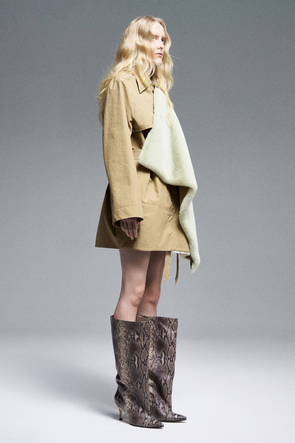 Кроп-тренч с палантином, фото 6