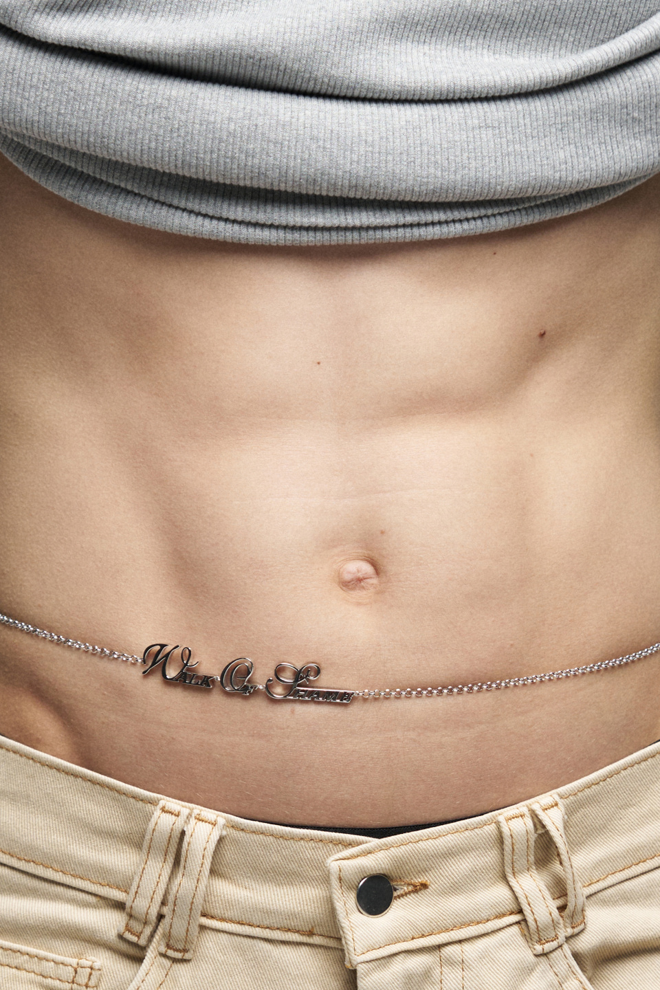 Пояс-ремень с серебряным логотипом «Walk of Shame»., фото 1